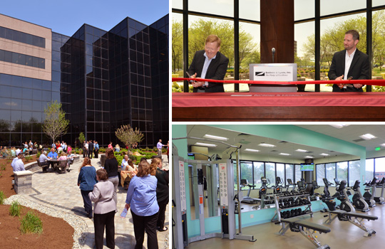 Photos of new building and ribbon cutting ceremony