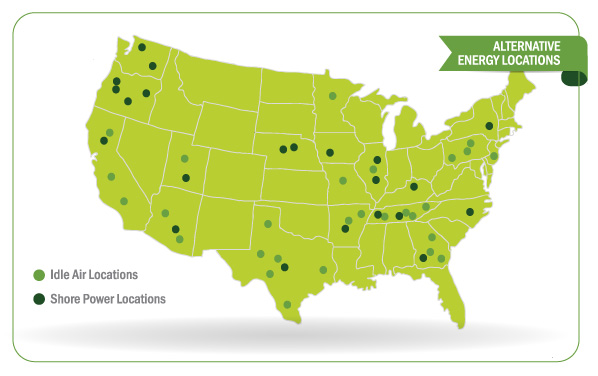 Map of alternative power locations