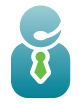 Claims adjuster wearing headset icon