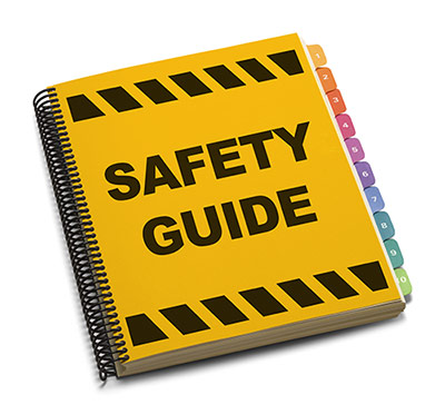 Spiral-bound safety guide booklet
