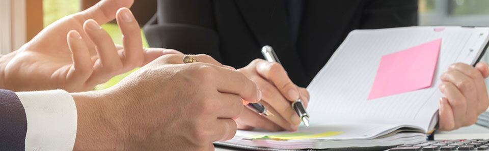 Legal Services Business people taking notes
