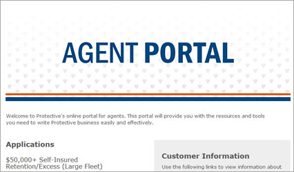 Agent Portal home screen