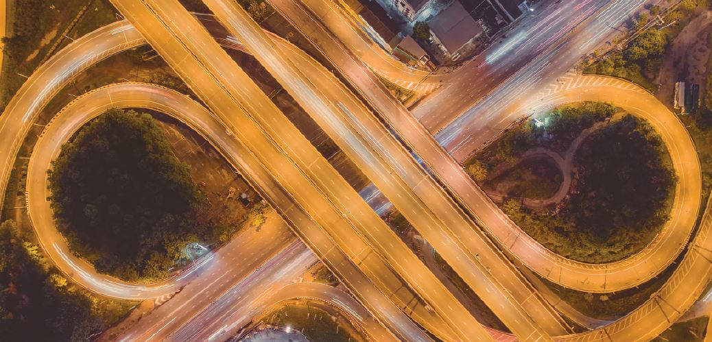 Highway at night